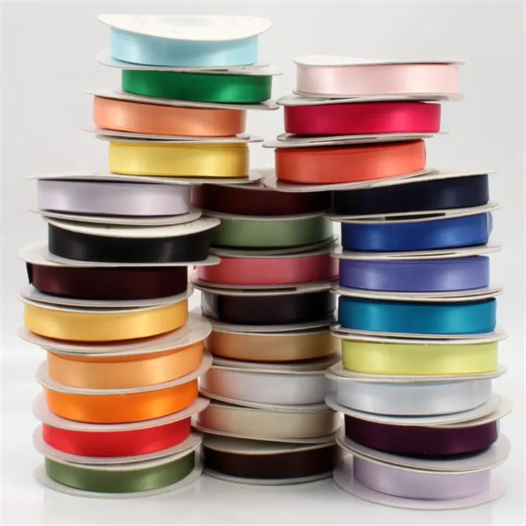 French Ribbon Personalized 9mm gift wrapping wholesale satin ribbon in stock