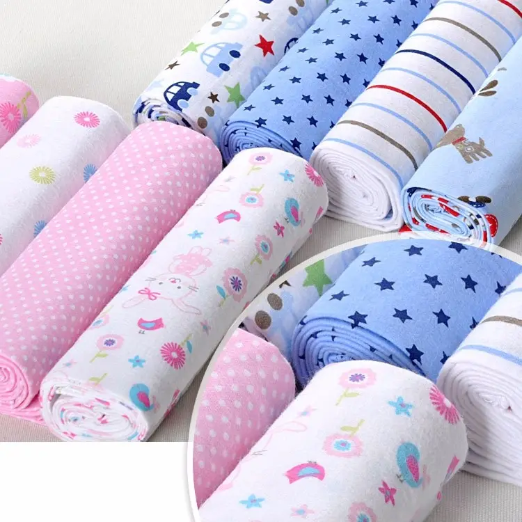 Baby flannel Fabric Printed For Children Kids Pajamas