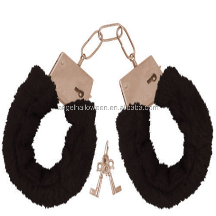 FLUFFY RED BLACK PINK HANDCUFFS FANCY DRESS SEXY ROLE PLAY NIGHT TOY BP2602