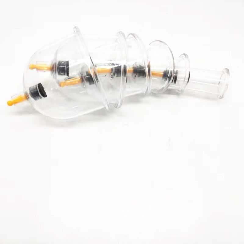 Оптовая продажа, одноразовые пластиковые банки, Набор банок Hijama, вакуумные банки для терапии
