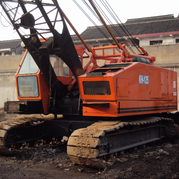 Кран на гусеничном ходу Hitachi KH125, 35 тонн, оригинальный из Японии, б/у кран на гусеничном ходу, дешево на продажу
