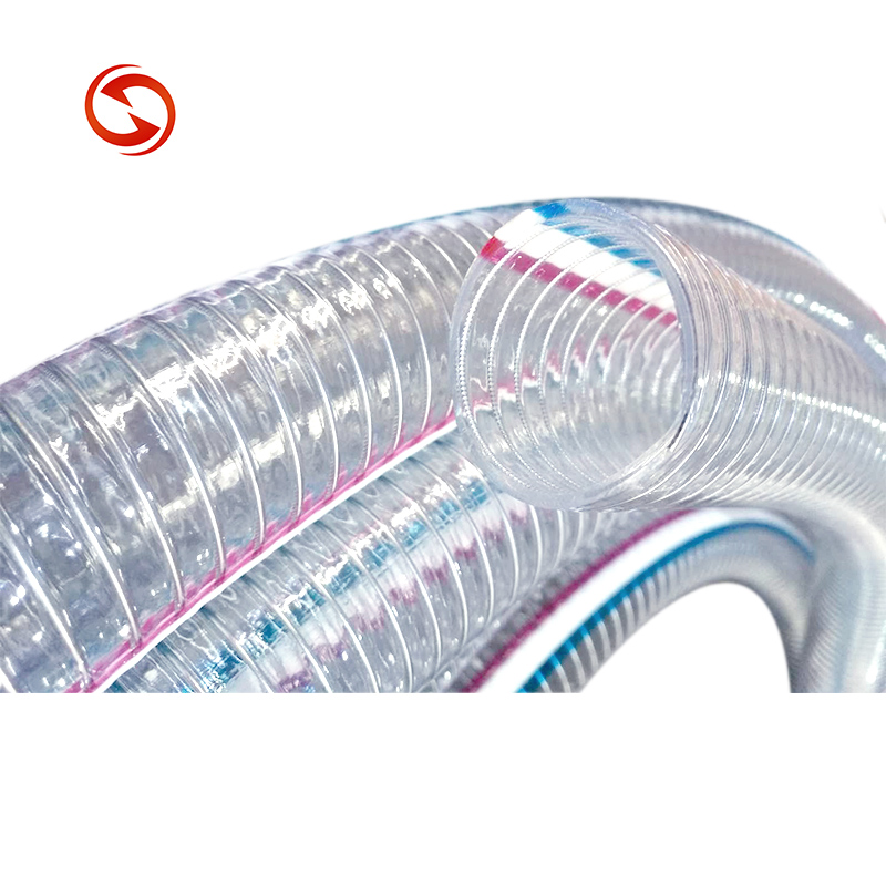 hot sale in China PVC steel wire hose used for oil / water transport