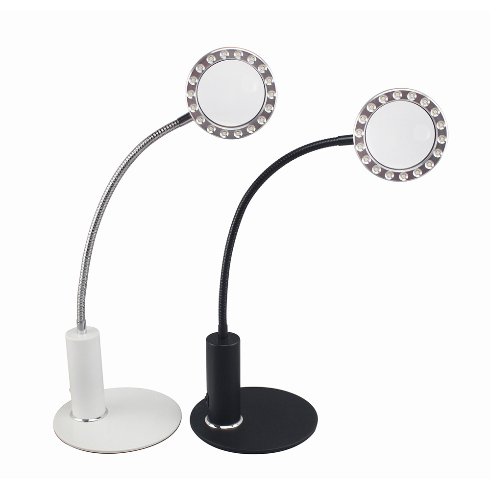 Goose Neck Fold Flexible Magnifying Light Room Personal 18 LED