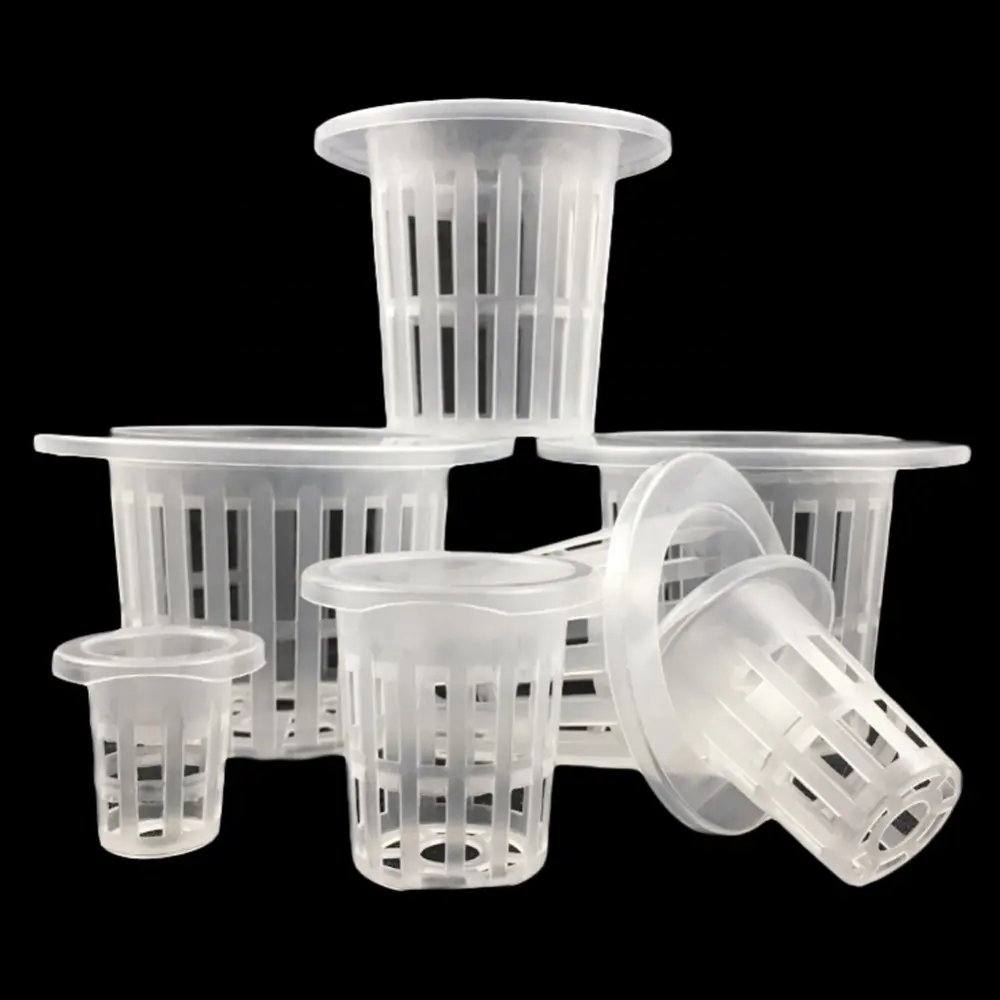 Greenhouse Plastic Mesh Pot Vegetables Grow Basket Hydroponics System Net Cup