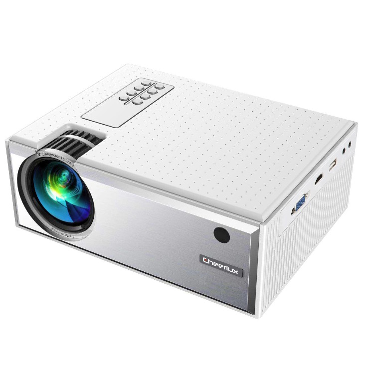 CHEERLUX 720P 1800 люменов домашний кинотеатр Портативный HD Led Pico 3D видео мини-проектор 4-дюймовый ЖК-проектор мульти интерфейс Proyector