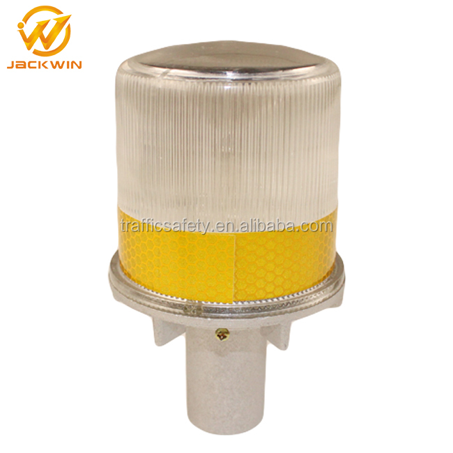 Solar LED Flashing Traffic Marine Warning Light with Metal Bracket