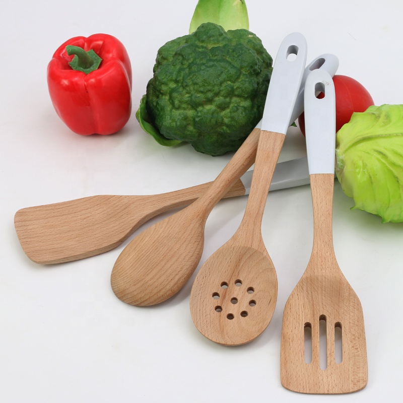 Мини бамбуковая деревянная ложка, кухонный набор для приготовления пищи, набор деревянных ложек