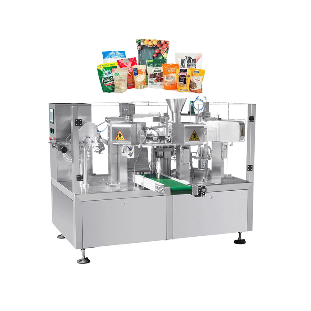 Auto Rotary Vertical Stand Up Pouch Filling and Sealing Machine For Powder,Liquid