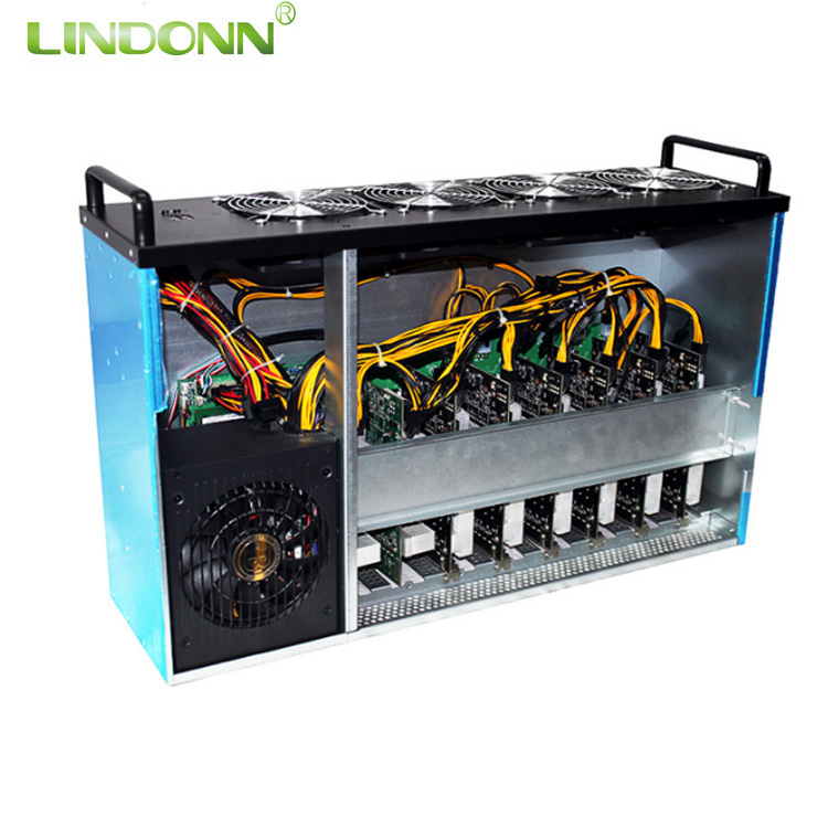 Новые продукты 1650 Вт PSU DDR3 RAM P102 104-100 ETH BTC 8PCIE GPU Intel 3865 чехол для добывающей установки