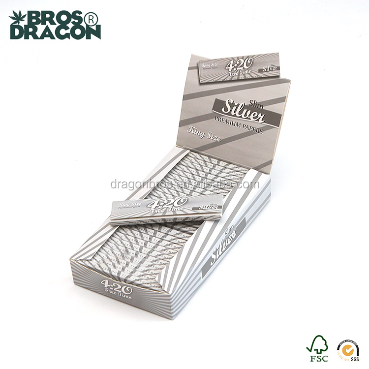 rolling paper smoking custom design 100% natural gum king size pure hemp paper