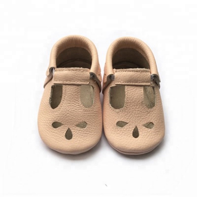 misty rose color genuine leather girls sandal shoes 2018 high quality first walker soft sole kids shoes