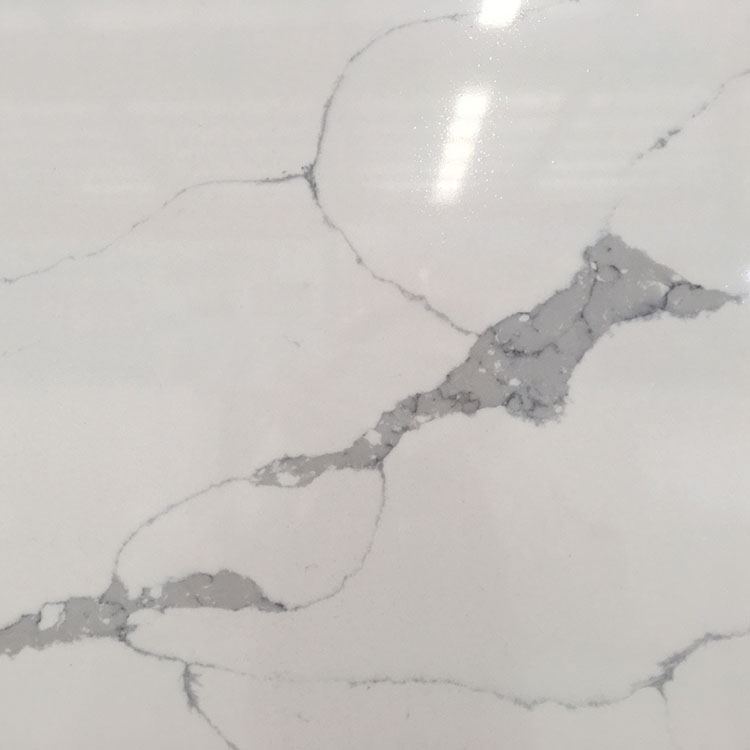 China Good slab quartz stone white calacatta manufacturer
