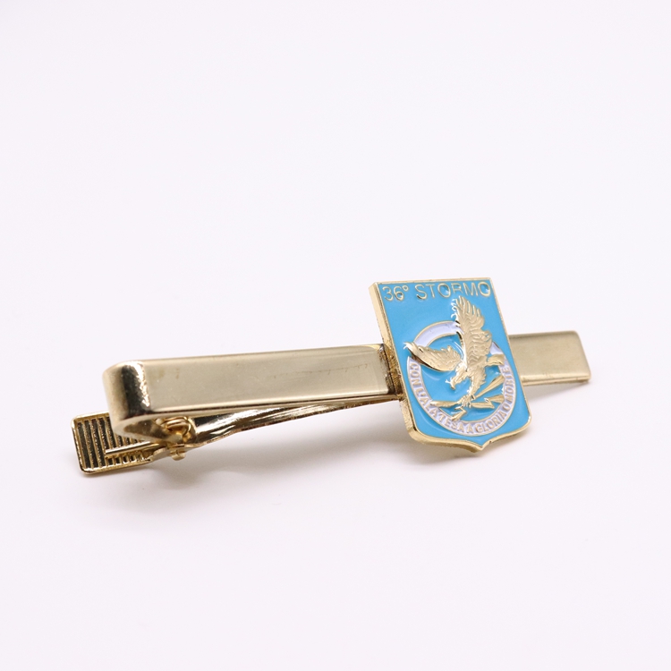Custom Enamel Casting Style Steel Tie Clips For Men