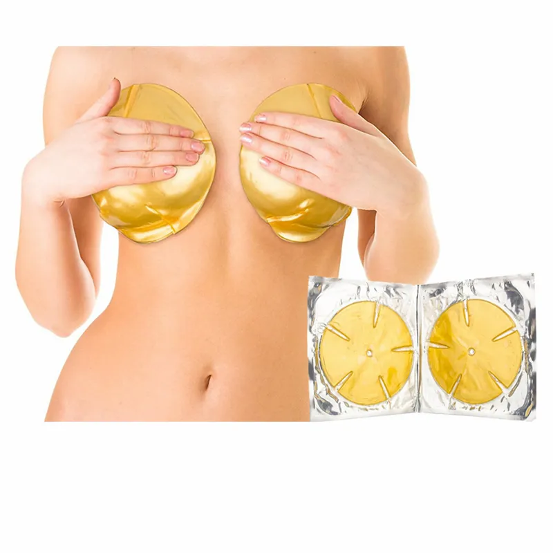 Collagen Breast Enlargment Mask Neck and Chest Mask Breastforms Face Mask Gold Sheet Crystal MSDS Breast Skin Care Crystal