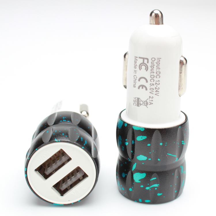 Новое поступление Алюминий Сплав окрашенные Тыква 2 usb Мобильный телефон smart IC защиты автомобиля зарядное устройство для телефона accessoires