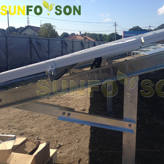 High Quality Pile Ground PV solar panel aluminum support frame