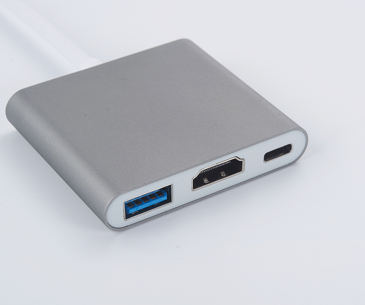 Популярный товар 2019 алюминиевый корпус 4K USB C usb 3,1 usb type-c для hdtv USB3.0 PD hub адаптер