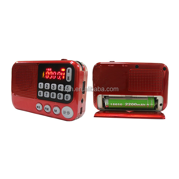 Высокое качество JLH99A дешевый портативный шагометр fm-радио с usb