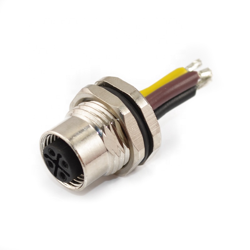 RoHS certificated panel mount M12 circular connector