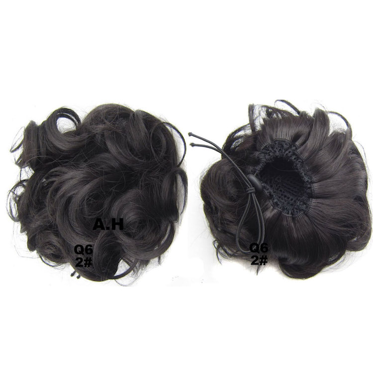 Synthetic natural looking hari accessories hair scrunchies