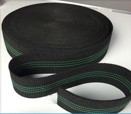 Black Three Stripes Sofa Seat Webbing with 20% Stretch