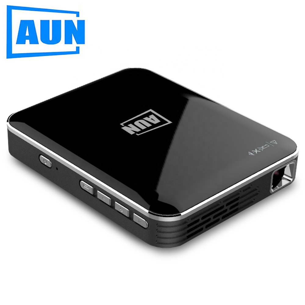 AUN MINI проектор X3, 2 часа воспроизведения. Зеркальное отображение экрана смартфона, домашний кинотеатр 1080P, портативный 3D