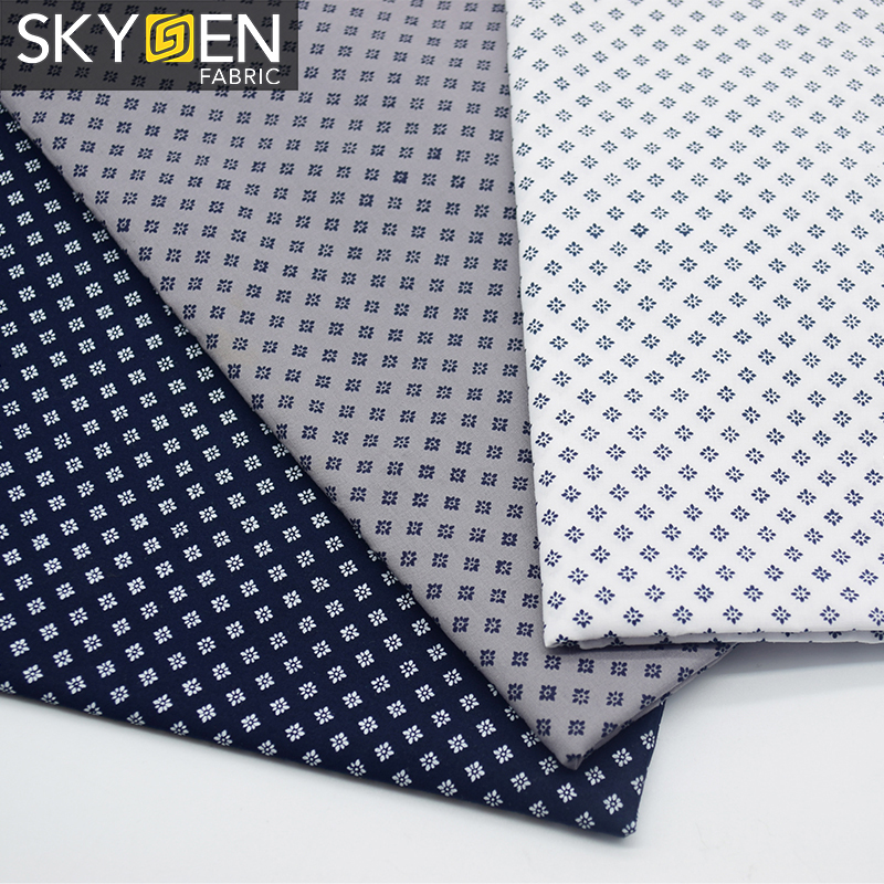 Skygen, оптовая продажа, однотонная шелковая маленькая цветочная ткань с принтом на заказ для платьев и рубашек
