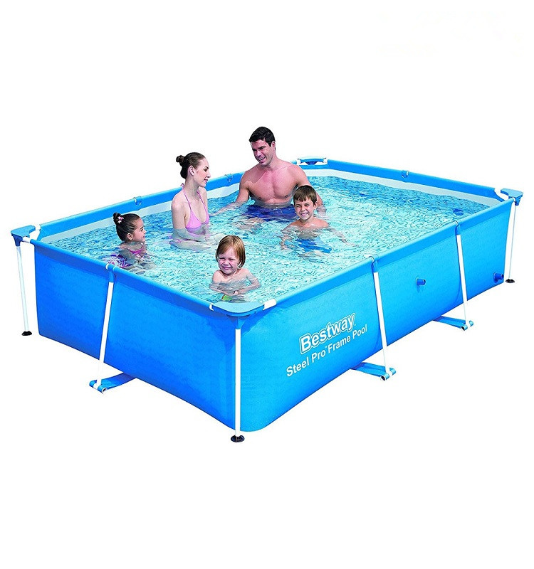 Бассейн Bestway 56403 2,21 м x 1,5 м x 43 см с прямоугольной стальной рамой