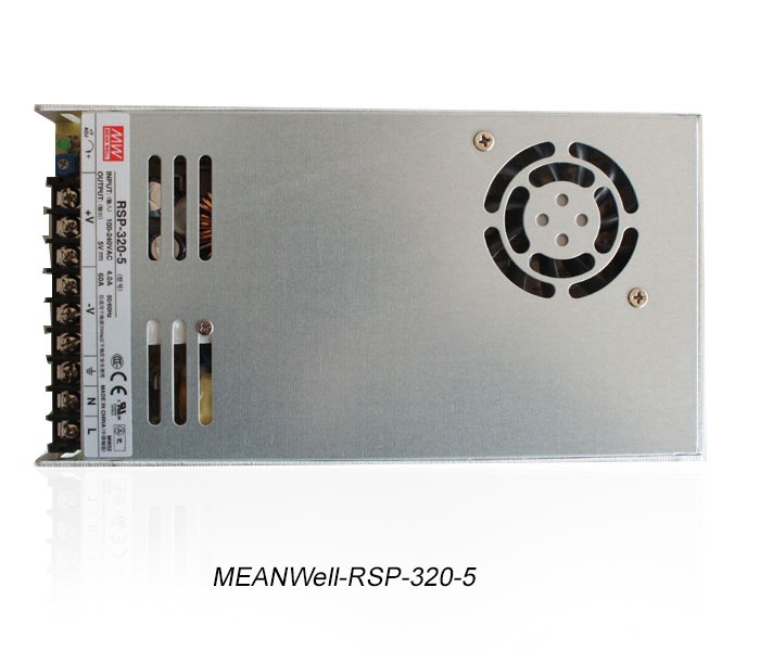 Бренд Mean Well представляет LED источник питания RSP-320-5/лучшее Сделано в Китае 201 - 300 Ватт, 215x115x50 мм 4,6 ~ 5,4 V 47 ~ 63 Гц 50/60 Гц 5В, 5VDC