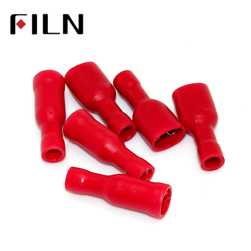 FDFD1.25-250 женский изолированный Электрический обжимная Клемма для 0,5-1.5mm2 разъемы проводов кабеля провод соединительного терминала