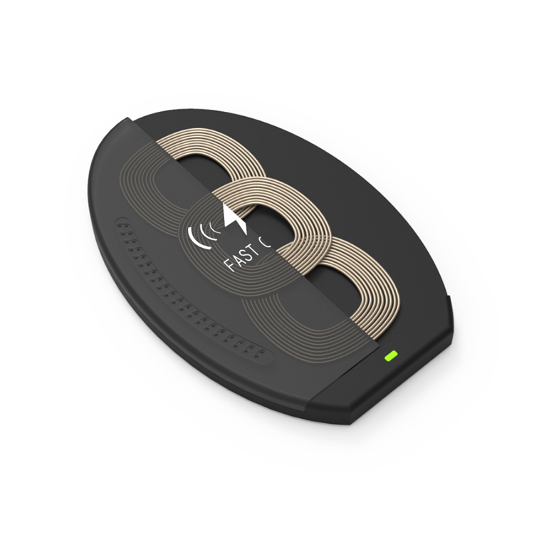 New patent design 3 coils charging pad foldable fast wireless charger stand Qi wireless charger for iphone for samsung