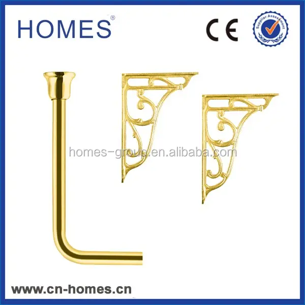 LOW Level Flush Pipe with bracket -Gold plated