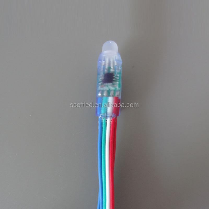 Пулевидный узел DC5V IP68 12 мм WS2811 pixel string light 2801