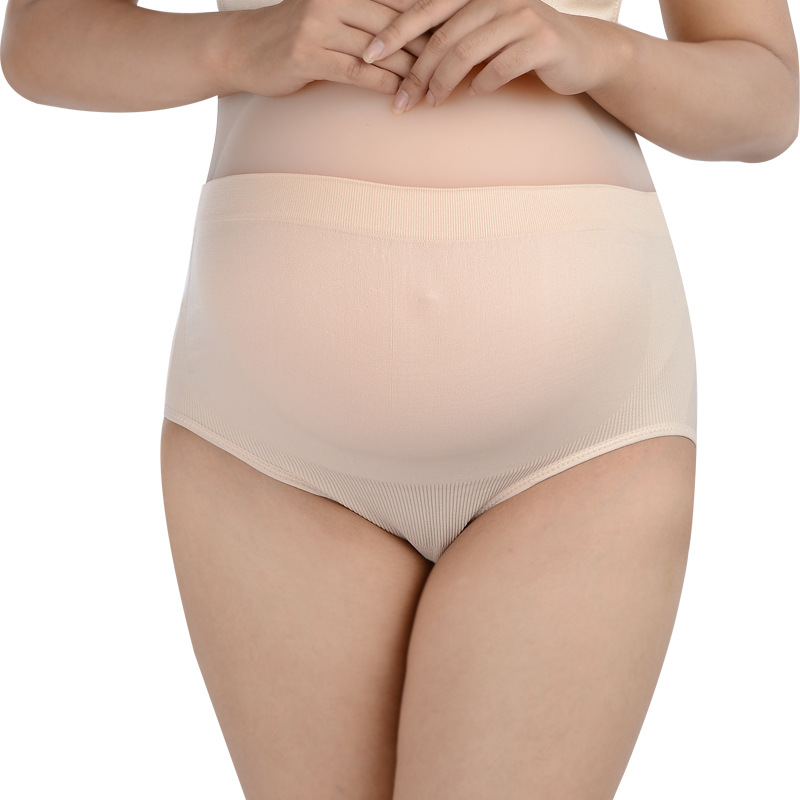 Women's seamless maternity panties high waist support briefs good elasticity maternity clothing seamless underwear