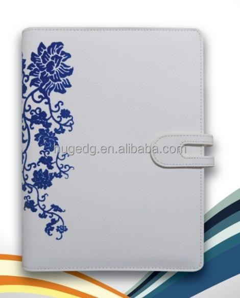 Trendy graceful leather organizer with magnet belt press