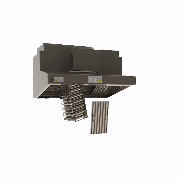 Stainless Steel Housing cooking smoke clean range hood with electrostatic precipitator ecology unit