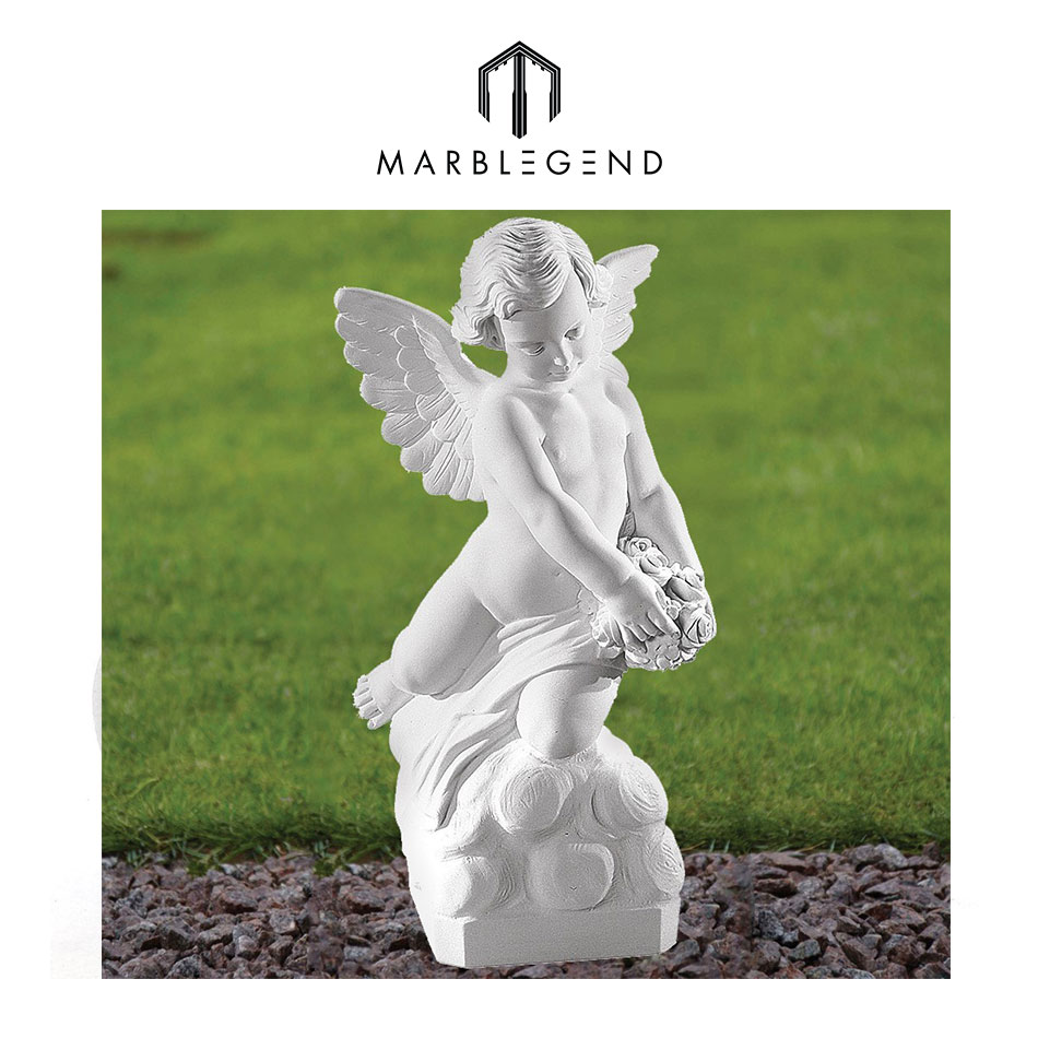 Статуэтка ангела Cherub, религиозная мраморная садовая Статуэтка