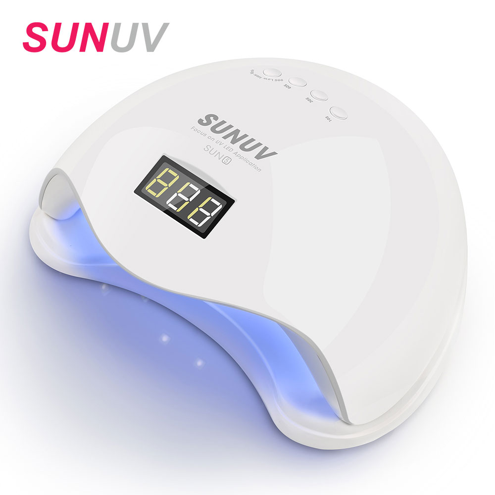SUNUV SUN5 48 Вт УФ светодиодная лампа для сушки ногтей УФ гель для ногтей гель для похудения леча свет с нижней 30s/60s таймер ЖК-дисплей