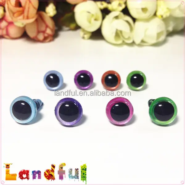 12mm Metallic Colored Sparkle Eyes Handmade Toys Plastic Animal Eyes