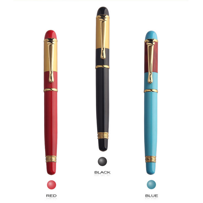 Chinese carved fountain pen luxury corporate gift metal fountain pen