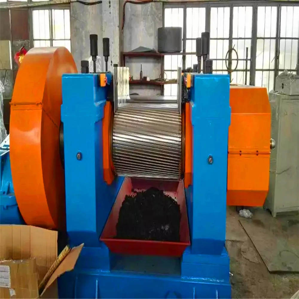 used tyre recycling Waste tyre recycling rubber cracker/rubber tire crusher machine /rubber shredder machine waste tyre recycling machine rubber manufacturing machine