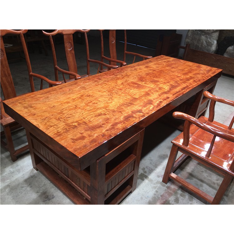 Luxury Eastern Reddish Bubinga Slab Table Top