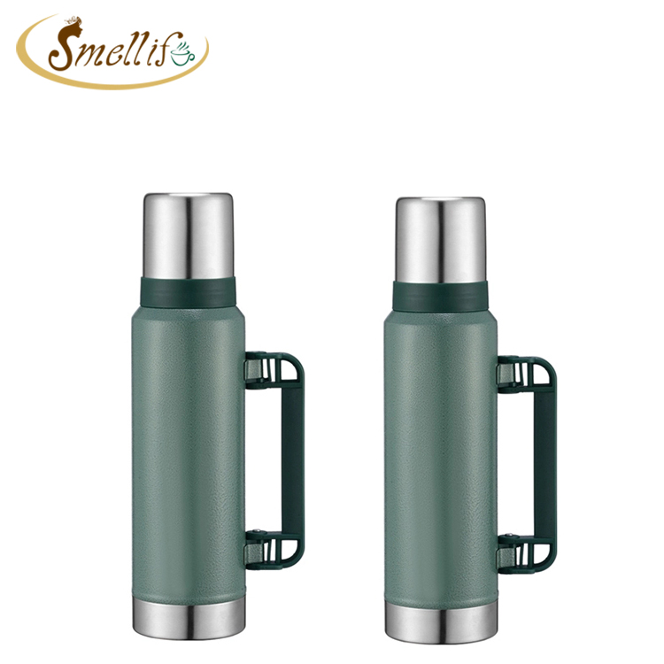 Термос для чая yerba Mate из нержавеющей стали 1,2 л, Вакуумная бутылка Stanley с порошковым покрытием и ручкой