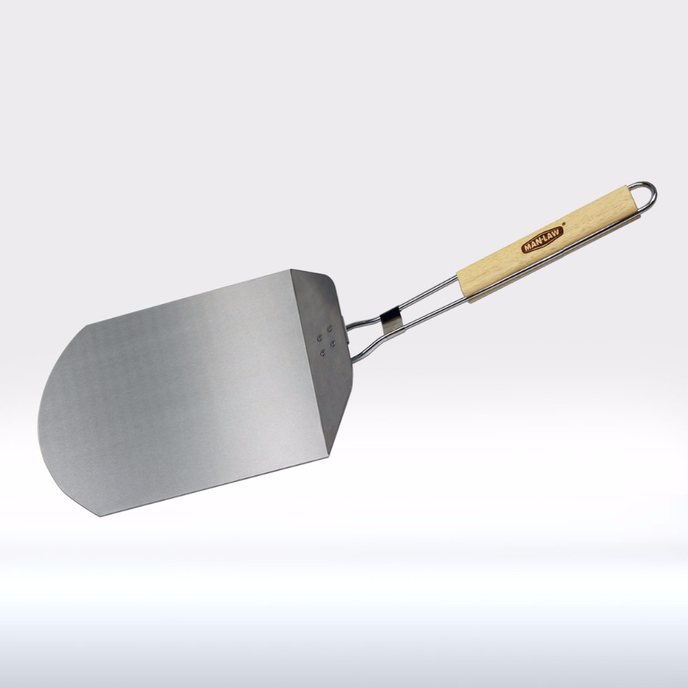 ManLaw нержавеющая сталь Pizza Peel с складной бамбуковой ручкой для удобного хранения