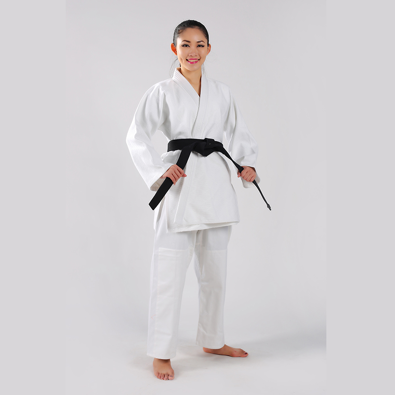 Униформа белого дзюдо Gi, вес 450 г, Бамбуковая ткань, одобрено WJF