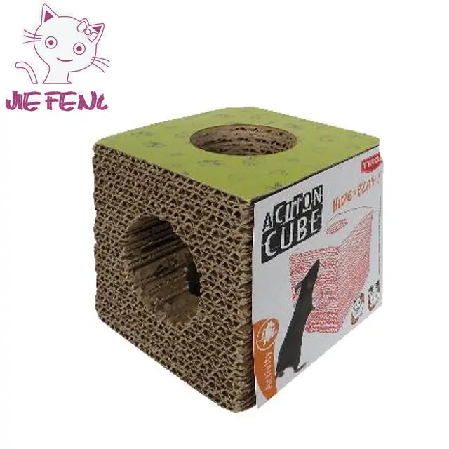 cute fantastic design customized color cardboard pet tunnel toy for Hamster tunnel cat scratcher