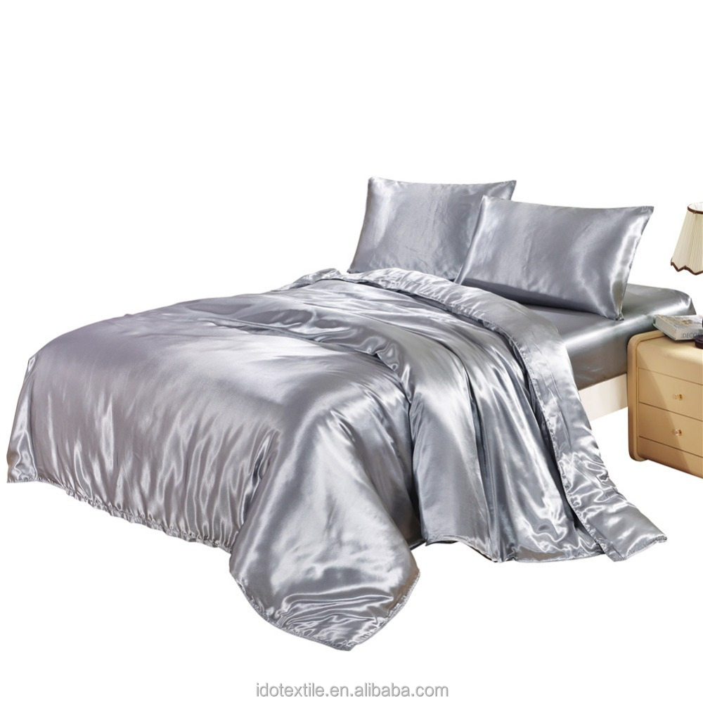 Most popular european size 100% polyester silk patchwork cover quilt