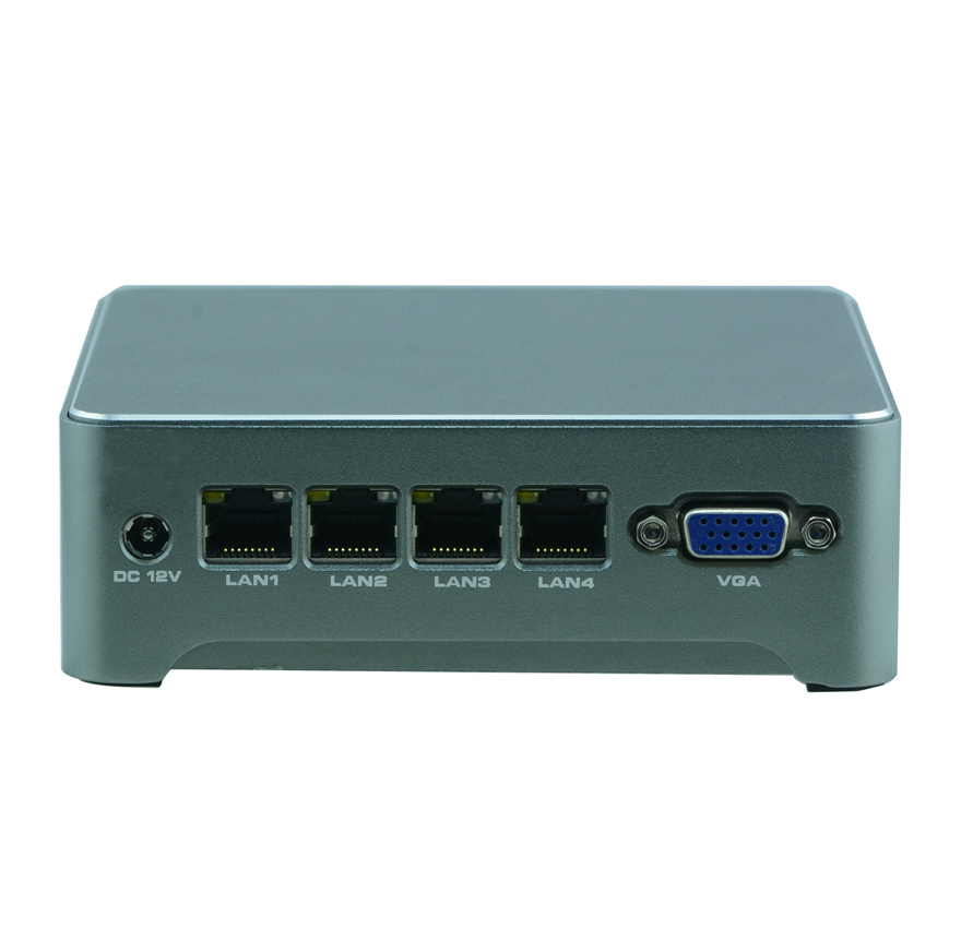 Встроенный четырехъядерный брандмауэр Intel Celeron J1900 2,0 ГГц с 4х GbE RJ45 Intel 82583 в, 1x m-SATA