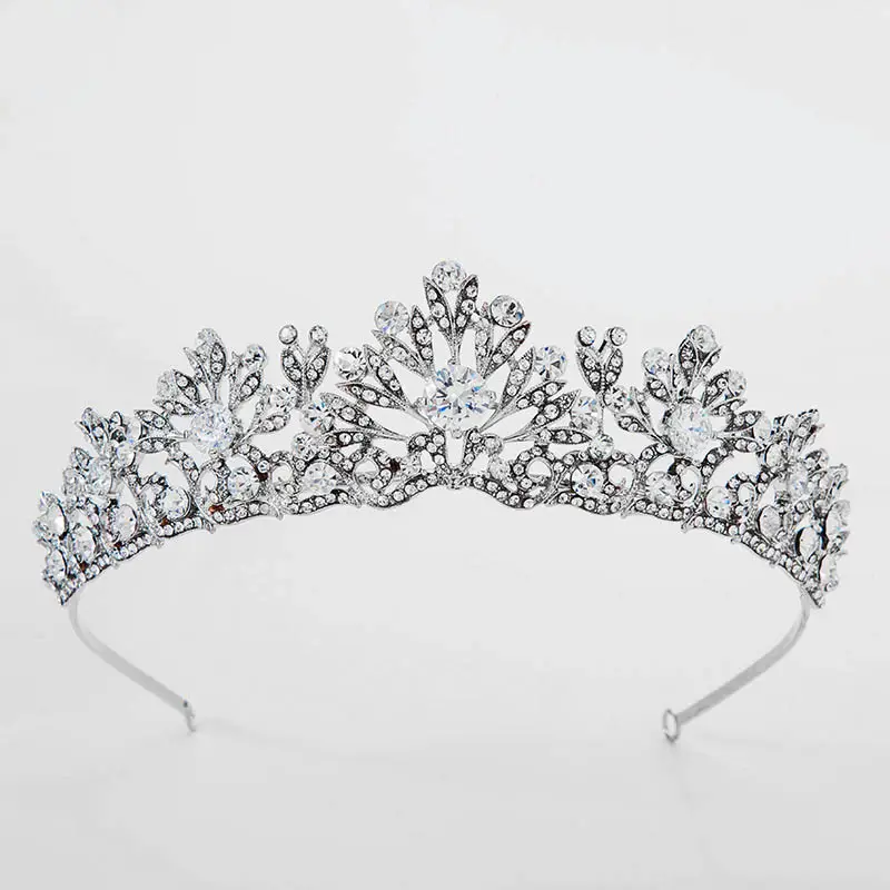 2020 latest wedding hair accessories crystal beautiful wedding round rhinestone crown tiara