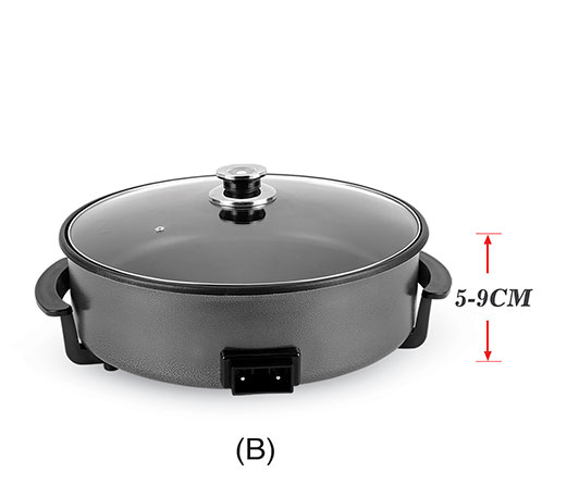 Electric Deep Large Size Pizza Pan With Non Stick Ceramic Coating